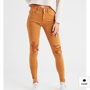 American Eagle high waisted ripped jeggings